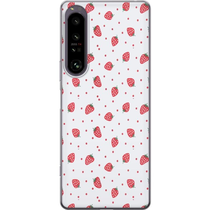 Mobiele hoes voor Sony Xperia 1 IV met Aardbeien ontwerp in de groep SMARTPHONE & TABLETS / Mobielbescherming / Sony bij TP E-commerce Nordic AB (A61270)