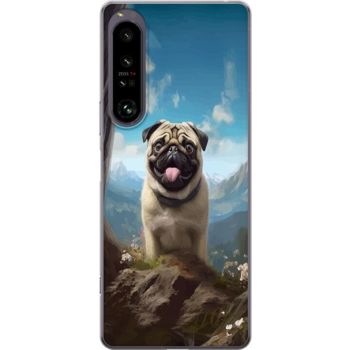 Mobiele hoes voor Sony Xperia 1 IV met Blije Hond ontwerp in de groep SMARTPHONE & TABLETS / Mobielbescherming / Sony bij TP E-commerce Nordic AB (A61271)