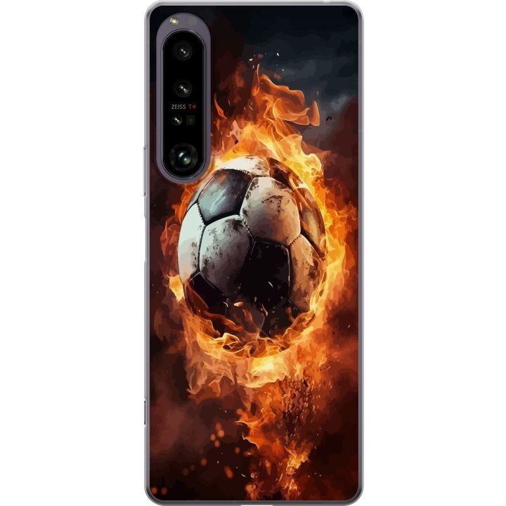 Mobiele hoes voor Sony Xperia 1 IV met Voetbal ontwerp in de groep SMARTPHONE & TABLETS / Mobielbescherming / Sony bij TP E-commerce Nordic AB (A61274)