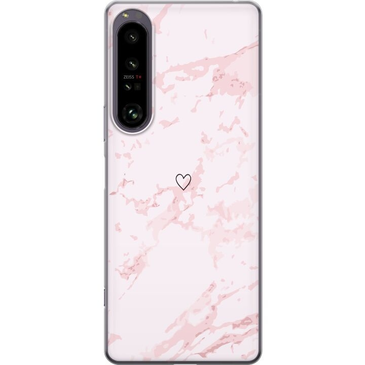 Mobiele hoes voor Sony Xperia 1 IV met Roze Hart ontwerp in de groep SMARTPHONE & TABLETS / Mobielbescherming / Sony bij TP E-commerce Nordic AB (A61276)