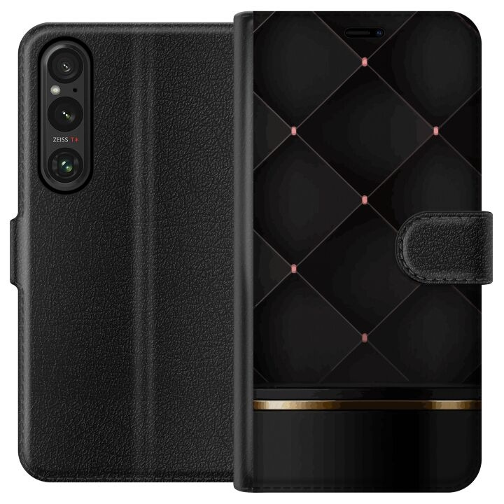 Portemonnee-hoesje voor Sony Xperia 1 V met Luxe lijn ontwerp in de groep SMARTPHONE & TABLETS / Mobielbescherming / Sony bij TP E-commerce Nordic AB (A61295)