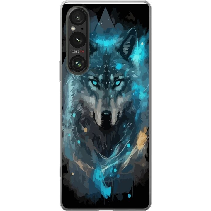 Mobiele hoes voor Sony Xperia 1 V met Wolf ontwerp in de groep SMARTPHONE & TABLETS / Mobielbescherming / Sony bij TP E-commerce Nordic AB (A61312)