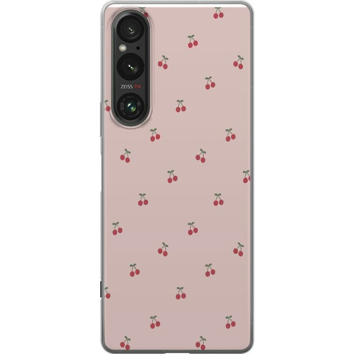 Mobiele hoes voor Sony Xperia 1 V met Kersen ontwerp in de groep SMARTPHONE & TABLETS / Mobielbescherming / Sony bij TP E-commerce Nordic AB (A61314)