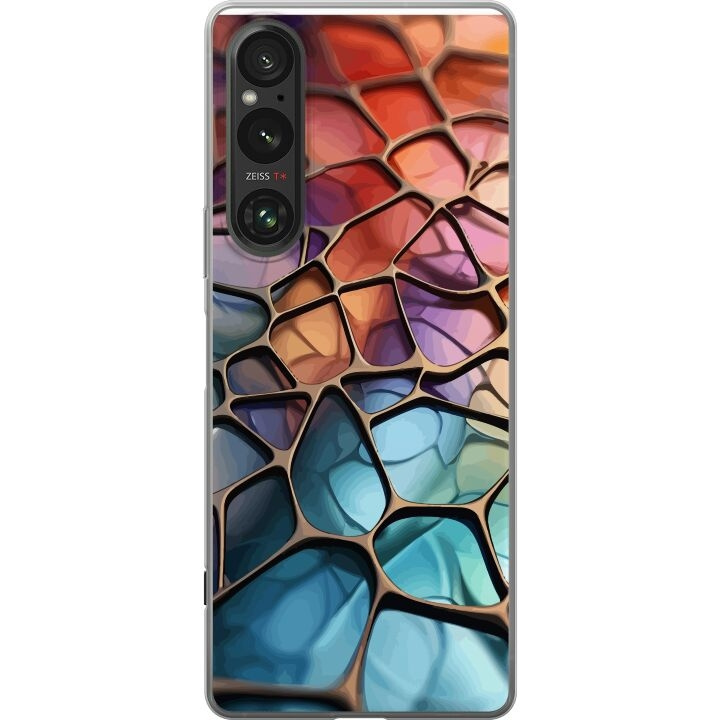 Mobiele hoes voor Sony Xperia 1 V met Metallic patroon ontwerp in de groep SMARTPHONE & TABLETS / Mobielbescherming / Sony bij TP E-commerce Nordic AB (A61317)