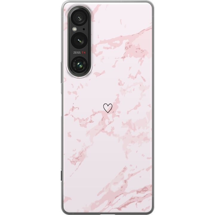 Mobiele hoes voor Sony Xperia 1 V met Roze Hart ontwerp in de groep SMARTPHONE & TABLETS / Mobielbescherming / Sony bij TP E-commerce Nordic AB (A61330)