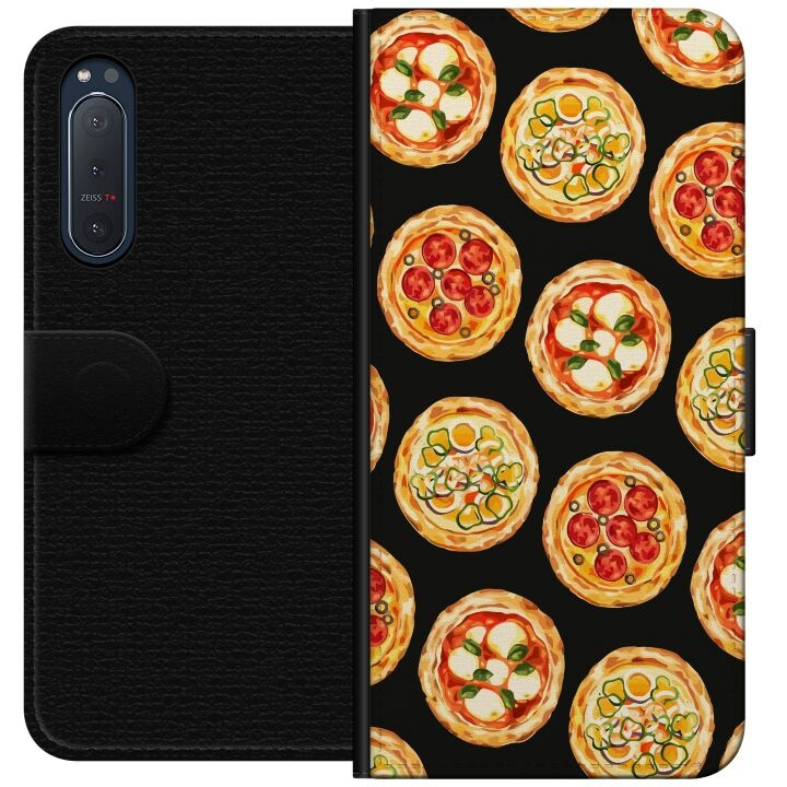 Portemonnee-hoesje voor Sony Xperia 5 II met Pizza ontwerp in de groep SMARTPHONE & TABLETS / Mobielbescherming / Sony bij TP E-commerce Nordic AB (A61374)