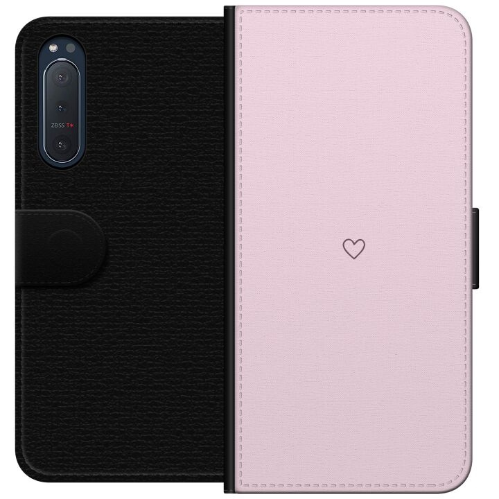 Portemonnee-hoesje voor Sony Xperia 5 II met Hart ontwerp in de groep SMARTPHONE & TABLETS / Mobielbescherming / Sony bij TP E-commerce Nordic AB (A61380)