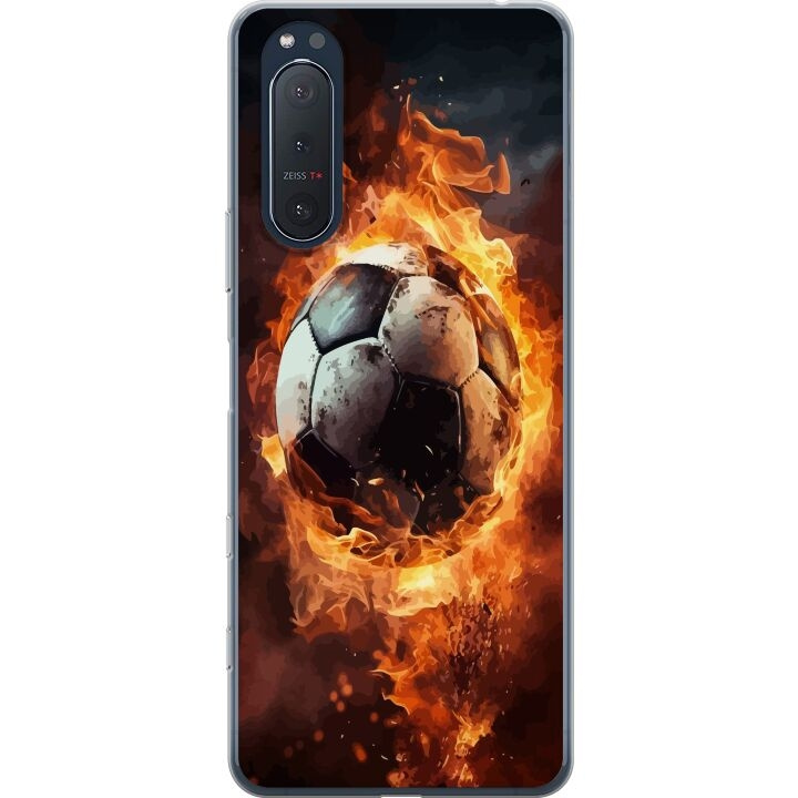 Mobiele hoes voor Sony Xperia 5 II met Voetbal ontwerp in de groep SMARTPHONE & TABLETS / Mobielbescherming / Sony bij TP E-commerce Nordic AB (A61409)