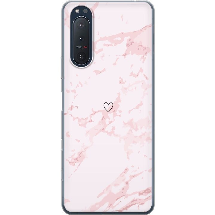 Mobiele hoes voor Sony Xperia 5 II met Roze Hart ontwerp in de groep SMARTPHONE & TABLETS / Mobielbescherming / Sony bij TP E-commerce Nordic AB (A61411)