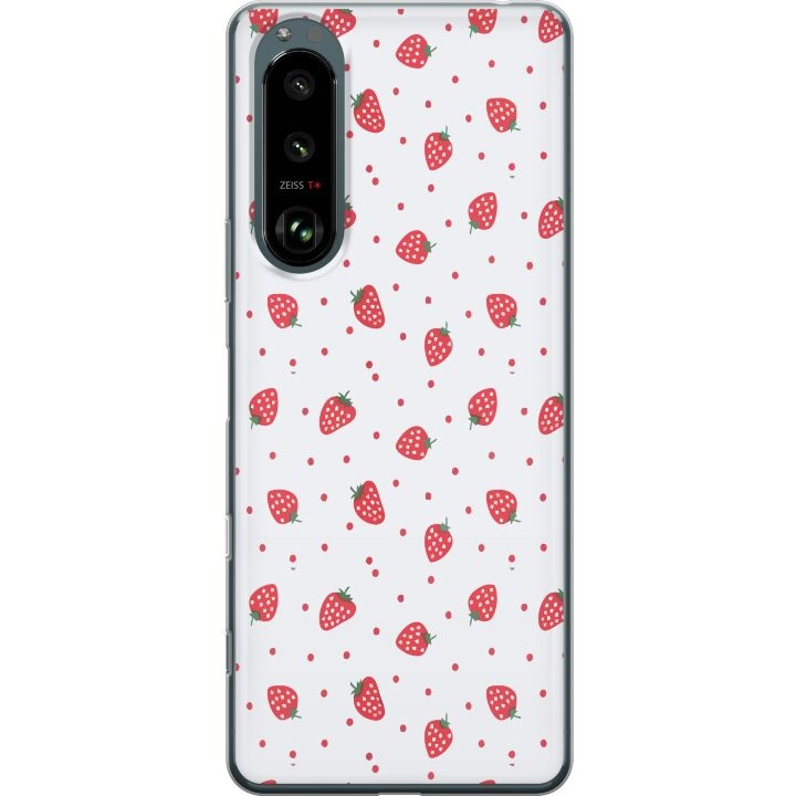 Mobiele hoes voor Sony Xperia 5 III met Aardbeien ontwerp in de groep SMARTPHONE & TABLETS / Mobielbescherming / Sony bij TP E-commerce Nordic AB (A61459)