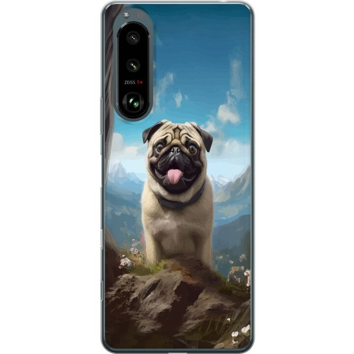 Mobiele hoes voor Sony Xperia 5 III met Blije Hond ontwerp in de groep SMARTPHONE & TABLETS / Mobielbescherming / Sony bij TP E-commerce Nordic AB (A61460)