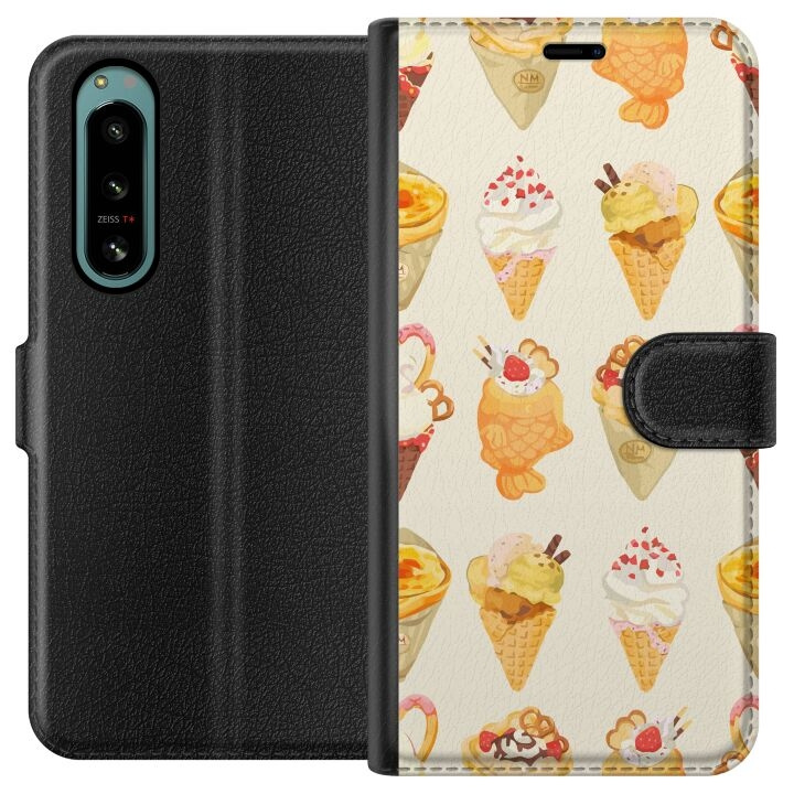 Portemonnee-hoesje voor Sony Xperia 5 IV met Glasachtig ontwerp in de groep SMARTPHONE & TABLETS / Mobielbescherming / Sony bij TP E-commerce Nordic AB (A61480)