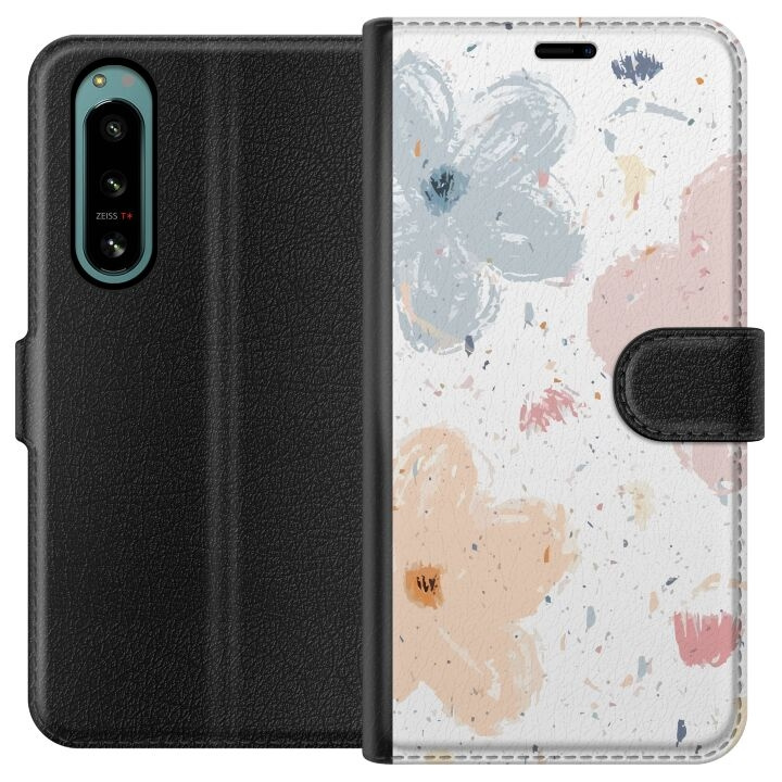 Portemonnee-hoesje voor Sony Xperia 5 IV met Bloemen ontwerp in de groep SMARTPHONE & TABLETS / Mobielbescherming / Sony bij TP E-commerce Nordic AB (A61481)