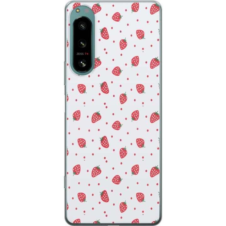 Mobiele hoes voor Sony Xperia 5 IV met Aardbeien ontwerp in de groep SMARTPHONE & TABLETS / Mobielbescherming / Sony bij TP E-commerce Nordic AB (A61513)