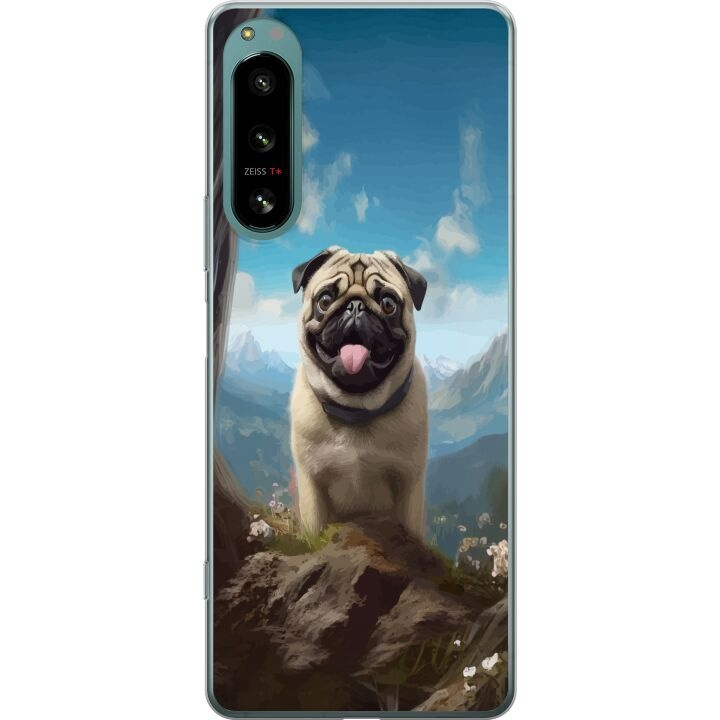 Mobiele hoes voor Sony Xperia 5 IV met Blije Hond ontwerp in de groep SMARTPHONE & TABLETS / Mobielbescherming / Sony bij TP E-commerce Nordic AB (A61514)