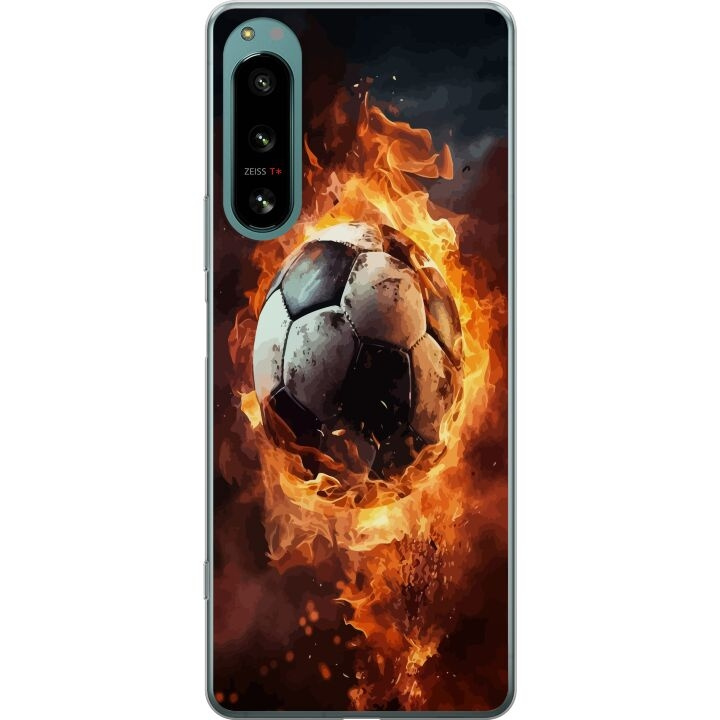 Mobiele hoes voor Sony Xperia 5 IV met Voetbal ontwerp in de groep SMARTPHONE & TABLETS / Mobielbescherming / Sony bij TP E-commerce Nordic AB (A61517)