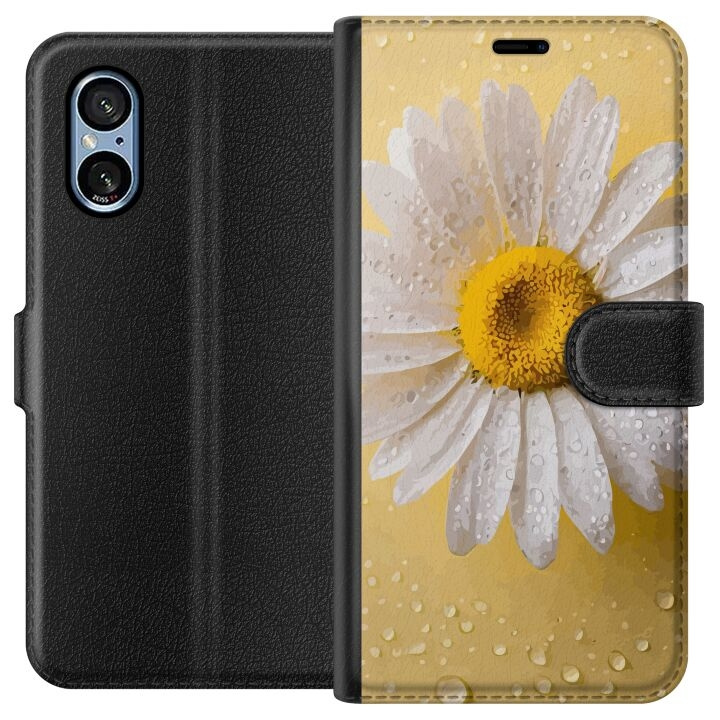 Portemonnee-hoesje voor Sony Xperia 5 V met Porseleinbloem ontwerp in de groep SMARTPHONE & TABLETS / Mobielbescherming / Sony bij TP E-commerce Nordic AB (A61523)