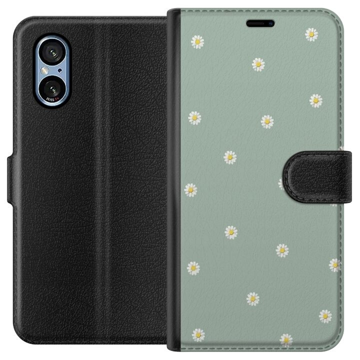 Portemonnee-hoesje voor Sony Xperia 5 V met Priesterkragen ontwerp in de groep SMARTPHONE & TABLETS / Mobielbescherming / Sony bij TP E-commerce Nordic AB (A61527)