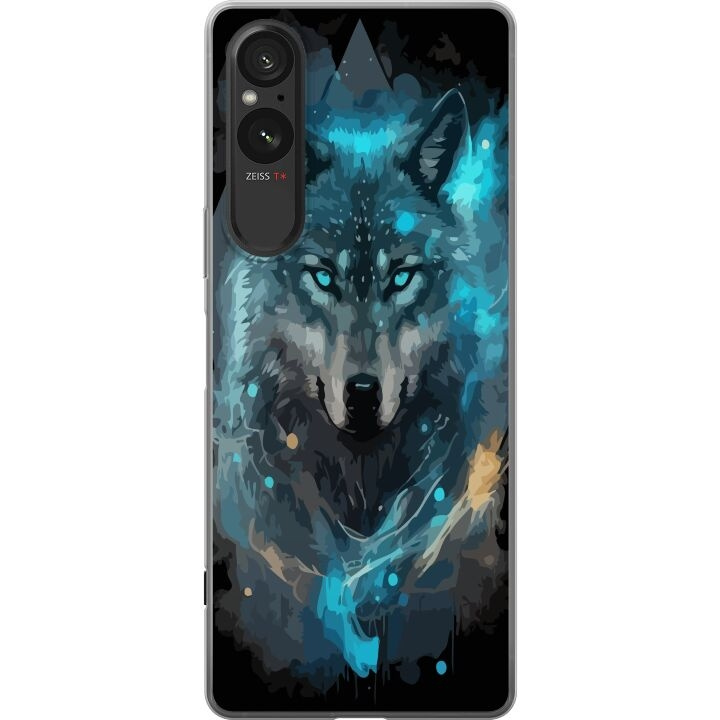 Mobiele hoes voor Sony Xperia 5 V met Wolf ontwerp in de groep SMARTPHONE & TABLETS / Mobielbescherming / Sony bij TP E-commerce Nordic AB (A61555)