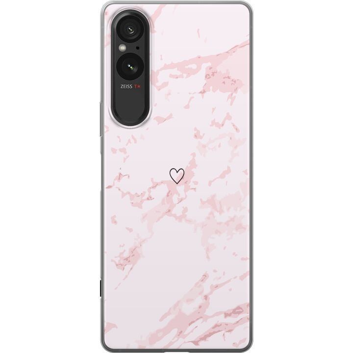 Mobiele hoes voor Sony Xperia 5 V met Roze Hart ontwerp in de groep SMARTPHONE & TABLETS / Mobielbescherming / Sony bij TP E-commerce Nordic AB (A61573)