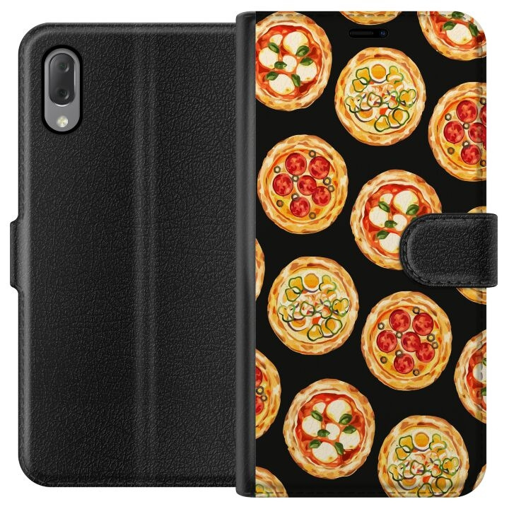 Portemonnee-hoesje voor Sony Xperia L3 met Pizza ontwerp in de groep SMARTPHONE & TABLETS / Mobielbescherming / Sony bij TP E-commerce Nordic AB (A61617)