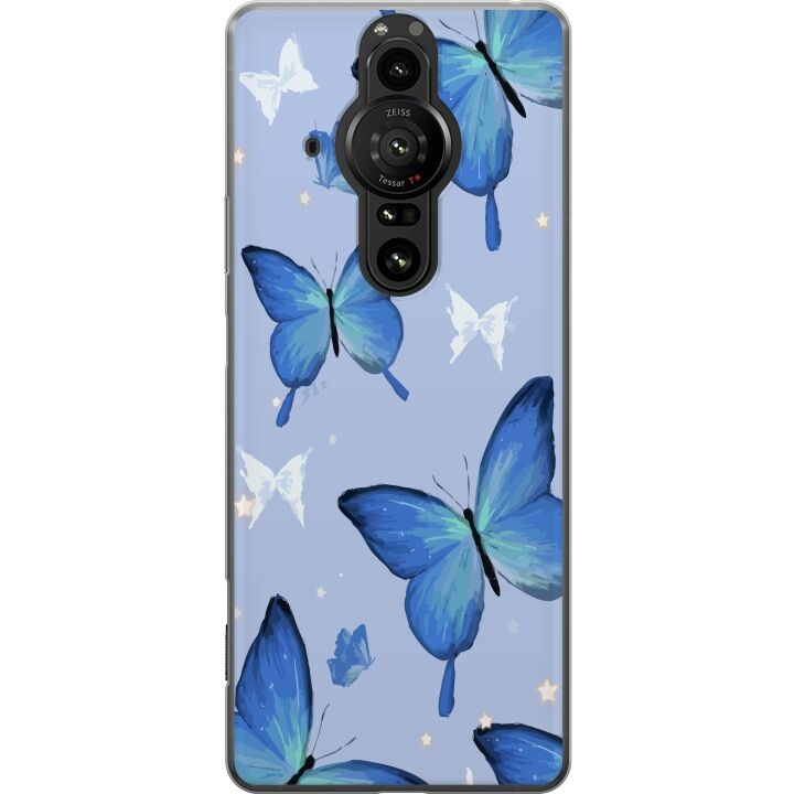 Mobiele hoes voor Sony Xperia Pro-I met Blauwe vlinders ontwerp in de groep SMARTPHONE & TABLETS / Mobielbescherming / Sony bij TP E-commerce Nordic AB (A61701)