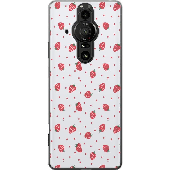 Mobiele hoes voor Sony Xperia Pro-I met Aardbeien ontwerp in de groep SMARTPHONE & TABLETS / Mobielbescherming / Sony bij TP E-commerce Nordic AB (A61702)