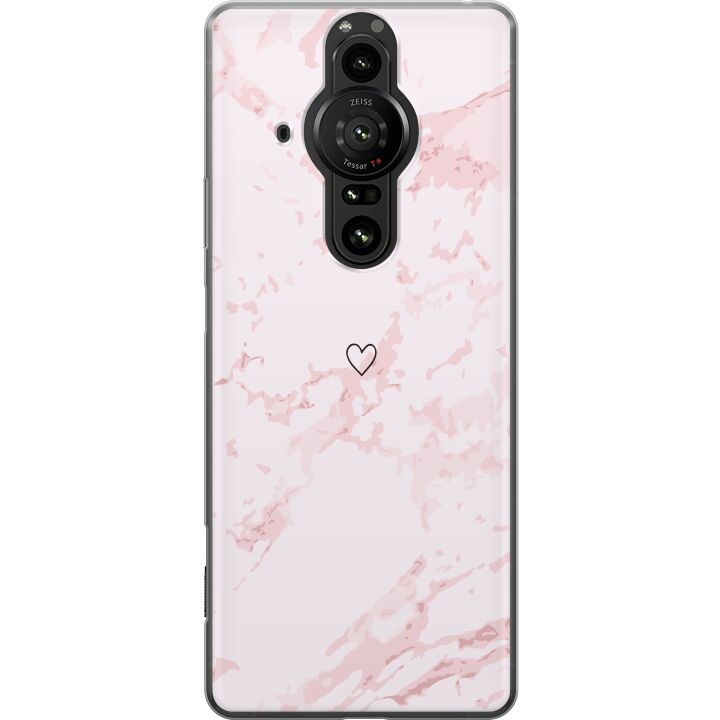 Mobiele hoes voor Sony Xperia Pro-I met Roze Hart ontwerp in de groep SMARTPHONE & TABLETS / Mobielbescherming / Sony bij TP E-commerce Nordic AB (A61708)