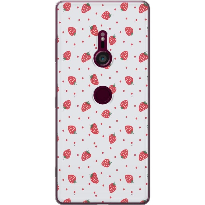 Mobiele hoes voor Sony Xperia XZ3 met Aardbeien ontwerp in de groep SMARTPHONE & TABLETS / Mobielbescherming / Sony bij TP E-commerce Nordic AB (A61729)