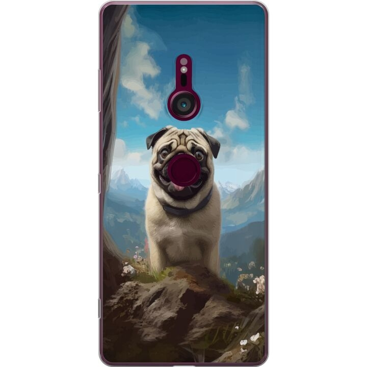 Mobiele hoes voor Sony Xperia XZ3 met Blije Hond ontwerp in de groep SMARTPHONE & TABLETS / Mobielbescherming / Sony bij TP E-commerce Nordic AB (A61730)