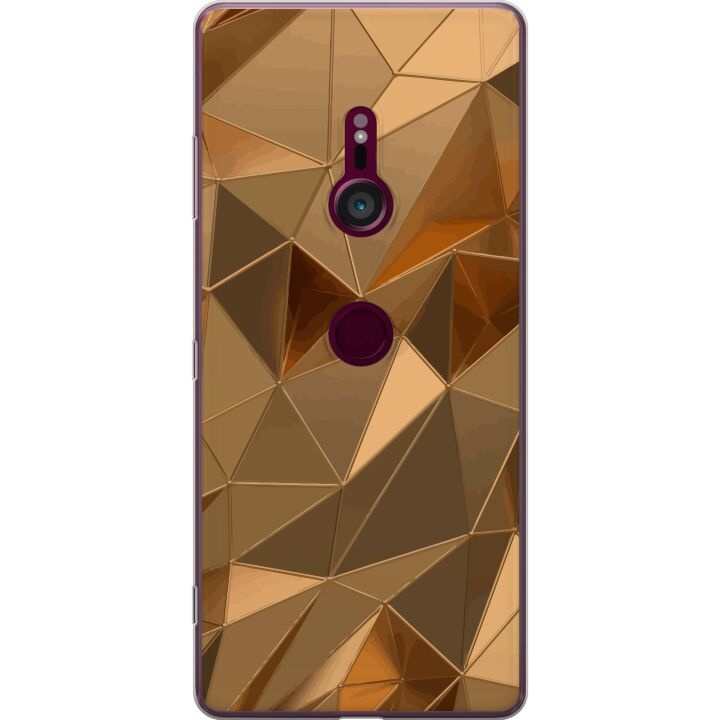 Mobiele hoes voor Sony Xperia XZ3 met 3D Goud ontwerp in de groep SMARTPHONE & TABLETS / Mobielbescherming / Sony bij TP E-commerce Nordic AB (A61736)