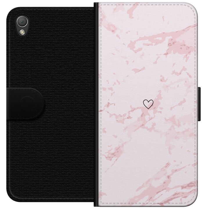 Portemonnee-hoesje voor Sony Xperia Z3 met Roze Hart ontwerp in de groep SMARTPHONE & TABLETS / Mobielbescherming / Sony bij TP E-commerce Nordic AB (A61762)