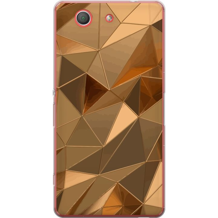 Mobiele hoes voor Sony Xperia Z3 Compact met 3D Goud ontwerp in de groep SMARTPHONE & TABLETS / Mobielbescherming / Sony bij TP E-commerce Nordic AB (A61790)