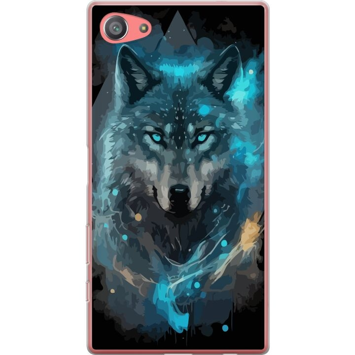 Mobiele hoes voor Sony Xperia Z5 Compact met Wolf ontwerp in de groep SMARTPHONE & TABLETS / Mobielbescherming / Sony bij TP E-commerce Nordic AB (A61798)