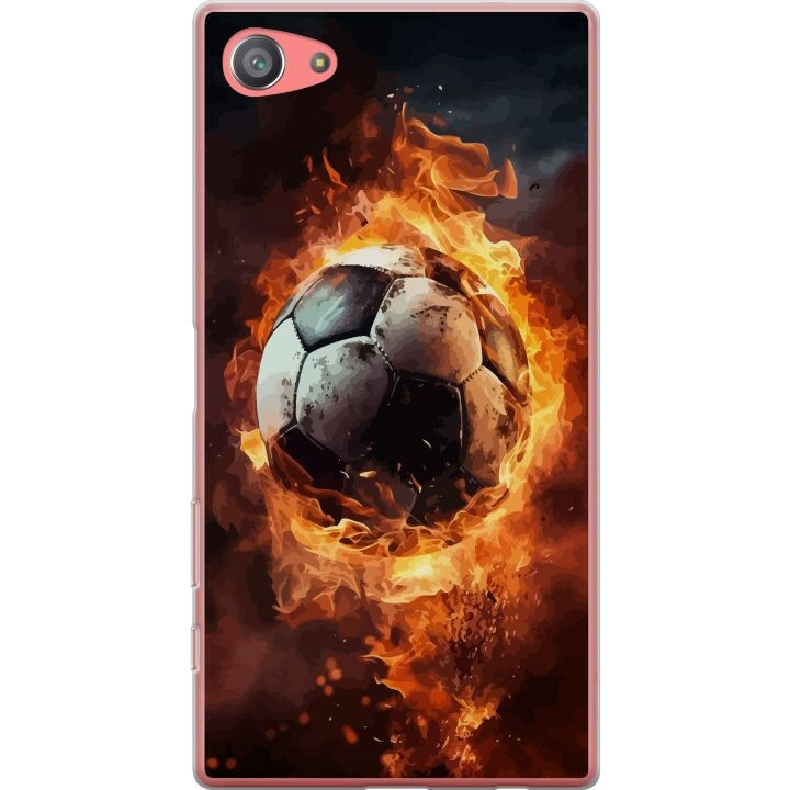 Mobiele hoes voor Sony Xperia Z5 Compact met Voetbal ontwerp in de groep SMARTPHONE & TABLETS / Mobielbescherming / Sony bij TP E-commerce Nordic AB (A61814)