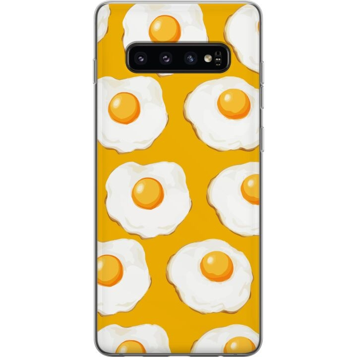 Mobiele hoes voor Samsung Galaxy S10 met Gebakken ei ontwerp in de groep SMARTPHONE & TABLETS / Mobielbescherming / Samsung bij TP E-commerce Nordic AB (A61849)