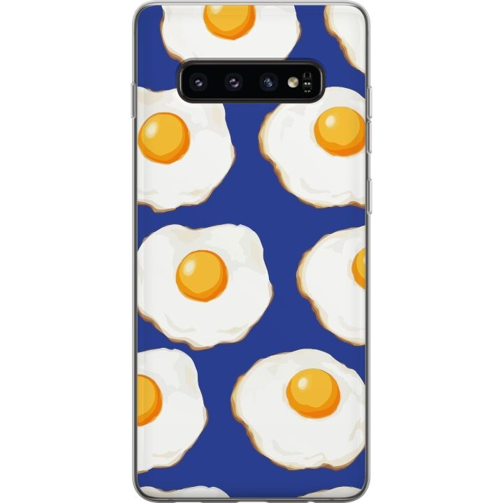 Mobiele hoes voor Samsung Galaxy S10 met Gebakken eieren ontwerp in de groep SMARTPHONE & TABLETS / Mobielbescherming / Samsung bij TP E-commerce Nordic AB (A61853)