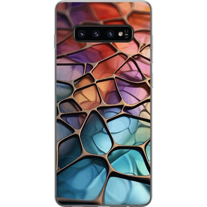 Mobiele hoes voor Samsung Galaxy S10 met Metallic patroon ontwerp in de groep SMARTPHONE & TABLETS / Mobielbescherming / Samsung bij TP E-commerce Nordic AB (A61857)