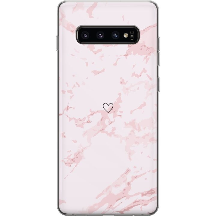 Mobiele hoes voor Samsung Galaxy S10 met Roze Hart ontwerp in de groep SMARTPHONE & TABLETS / Mobielbescherming / Samsung bij TP E-commerce Nordic AB (A61870)