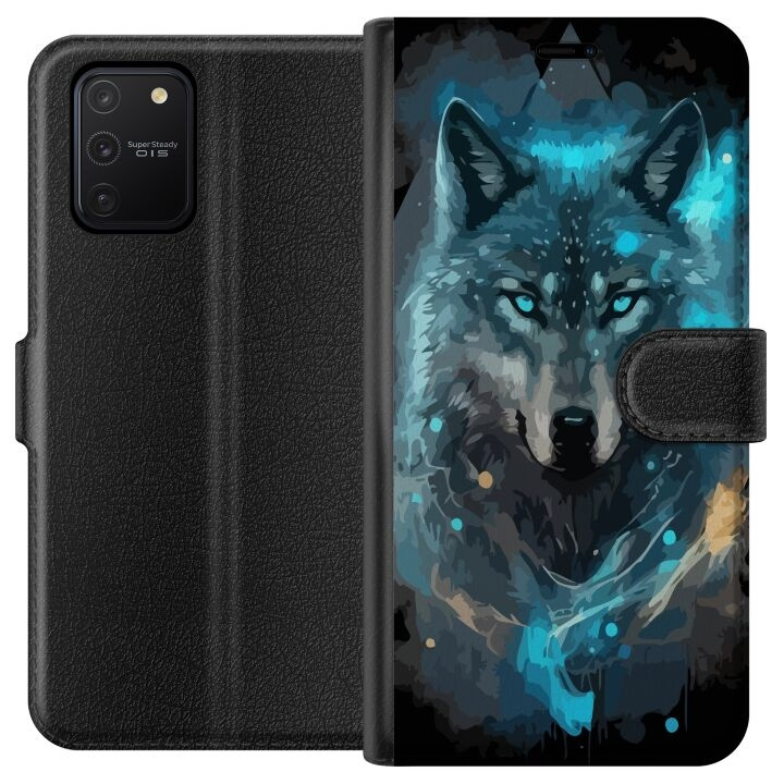 Portemonnee-hoesje voor Samsung Galaxy S10 Lite met Wolf ontwerp in de groep SMARTPHONE & TABLETS / Mobielbescherming / Samsung bij TP E-commerce Nordic AB (A61933)