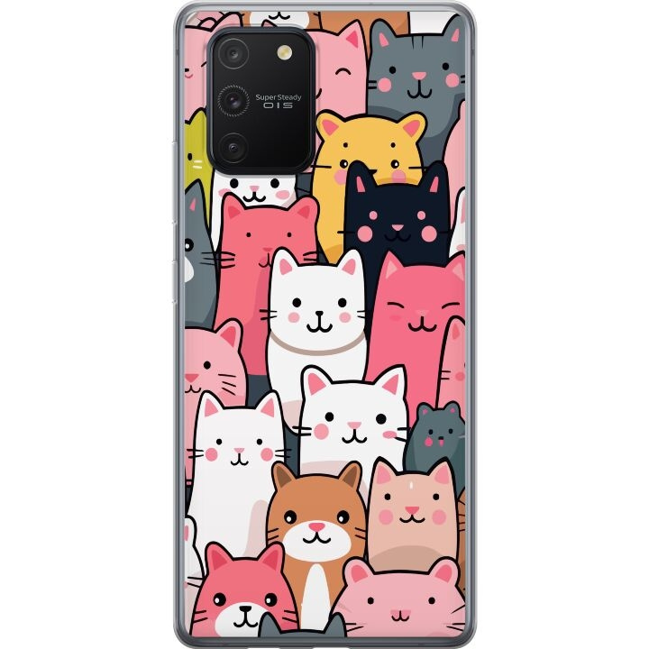 Mobiele hoes voor Samsung Galaxy S10 Lite met Kattenpatroon ontwerp in de groep SMARTPHONE & TABLETS / Mobielbescherming / Samsung bij TP E-commerce Nordic AB (A61963)