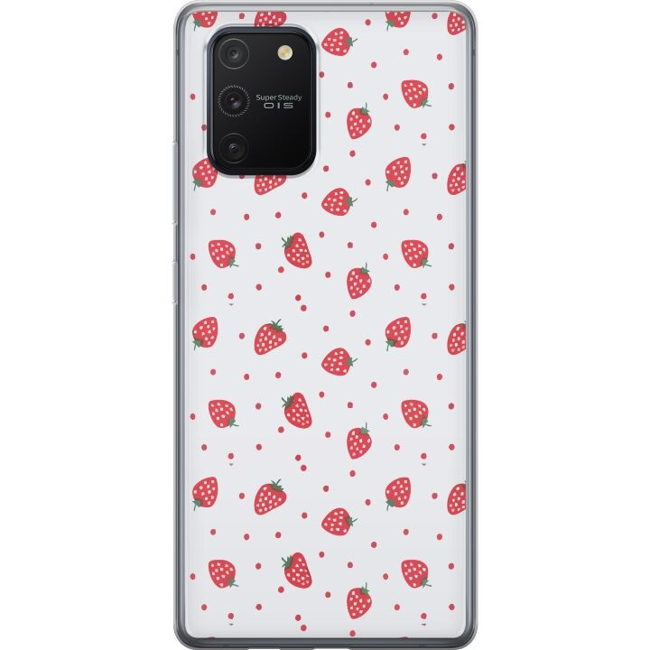 Mobiele hoes voor Samsung Galaxy S10 Lite met Aardbeien ontwerp in de groep SMARTPHONE & TABLETS / Mobielbescherming / Samsung bij TP E-commerce Nordic AB (A61972)