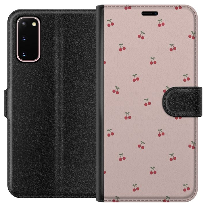 Portemonnee-hoesje voor Samsung Galaxy S20 met Kersen ontwerp in de groep SMARTPHONE & TABLETS / Mobielbescherming / Samsung bij TP E-commerce Nordic AB (A62043)