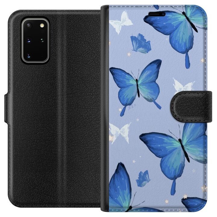 Portemonnee-hoesje voor Samsung Galaxy S20+ met Blauwe vlinders ontwerp in de groep SMARTPHONE & TABLETS / Mobielbescherming / Samsung bij TP E-commerce Nordic AB (A62160)