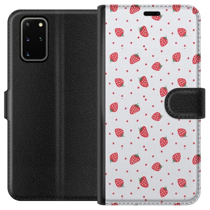 Portemonnee-hoesje voor Samsung Galaxy S20+ met Aardbeien ontwerp in de groep SMARTPHONE & TABLETS / Mobielbescherming / Samsung bij TP E-commerce Nordic AB (A62161)