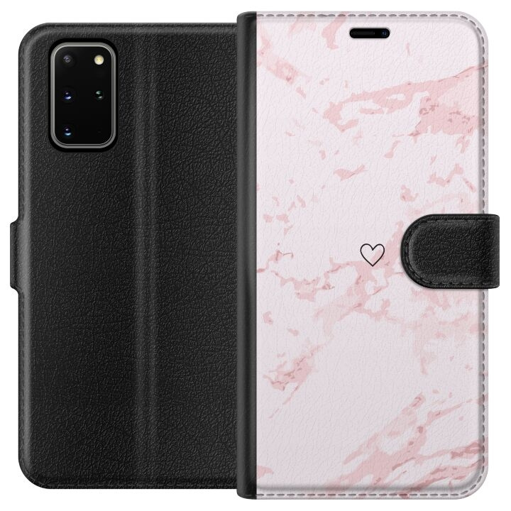 Portemonnee-hoesje voor Samsung Galaxy S20+ met Roze Hart ontwerp in de groep SMARTPHONE & TABLETS / Mobielbescherming / Samsung bij TP E-commerce Nordic AB (A62167)