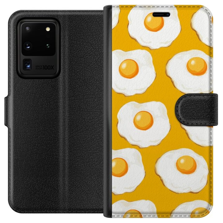 Portemonnee-hoesje voor Samsung Galaxy S20 Ultra met Gebakken ei ontwerp in de groep SMARTPHONE & TABLETS / Mobielbescherming / Samsung bij TP E-commerce Nordic AB (A62200)