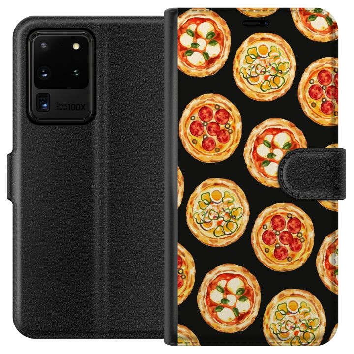 Portemonnee-hoesje voor Samsung Galaxy S20 Ultra met Pizza ontwerp in de groep SMARTPHONE & TABLETS / Mobielbescherming / Samsung bij TP E-commerce Nordic AB (A62211)