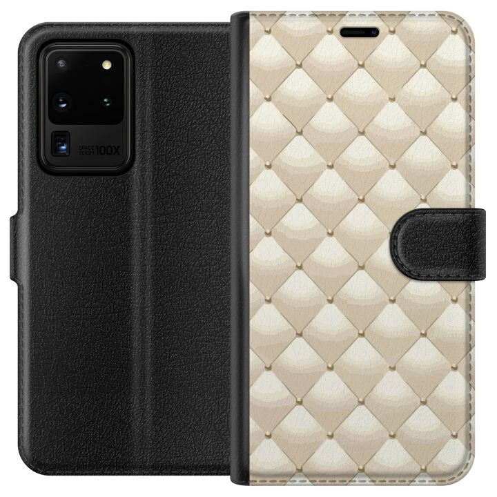 Portemonnee-hoesje voor Samsung Galaxy S20 Ultra met Goudglans ontwerp in de groep SMARTPHONE & TABLETS / Mobielbescherming / Samsung bij TP E-commerce Nordic AB (A62224)