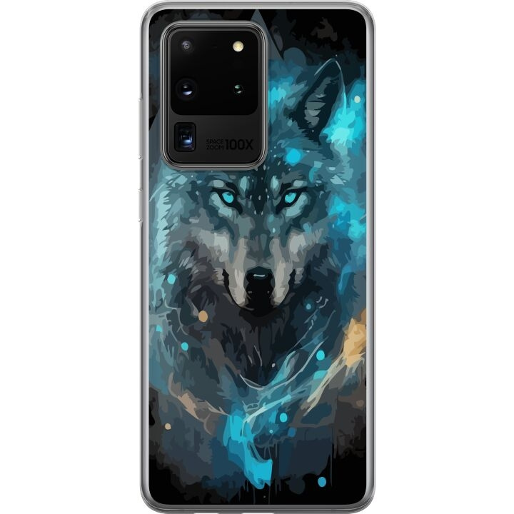 Mobiele hoes voor Samsung Galaxy S20 Ultra met Wolf ontwerp in de groep SMARTPHONE & TABLETS / Mobielbescherming / Samsung bij TP E-commerce Nordic AB (A62230)